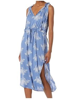 MISA Los Angeles Floral Embroidered Issa Midi Dress